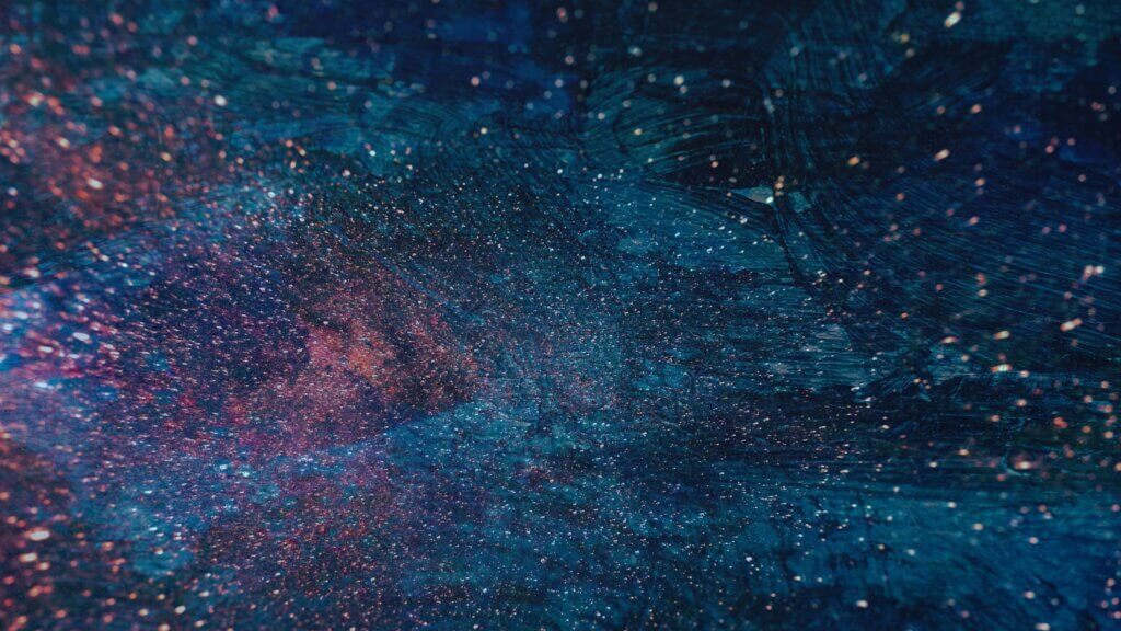 abstract Blue and Red Galaxy Artwork