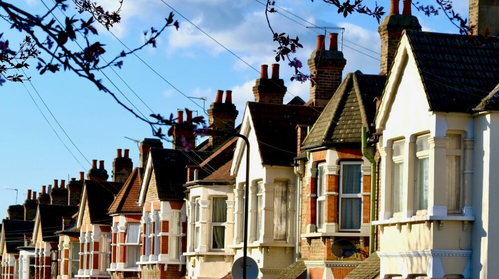 Row of residential houses