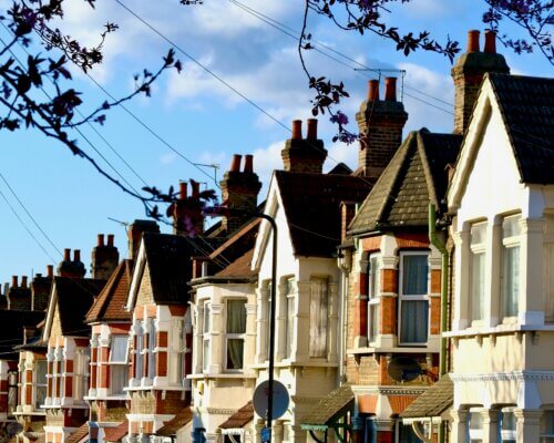 Row of residential houses