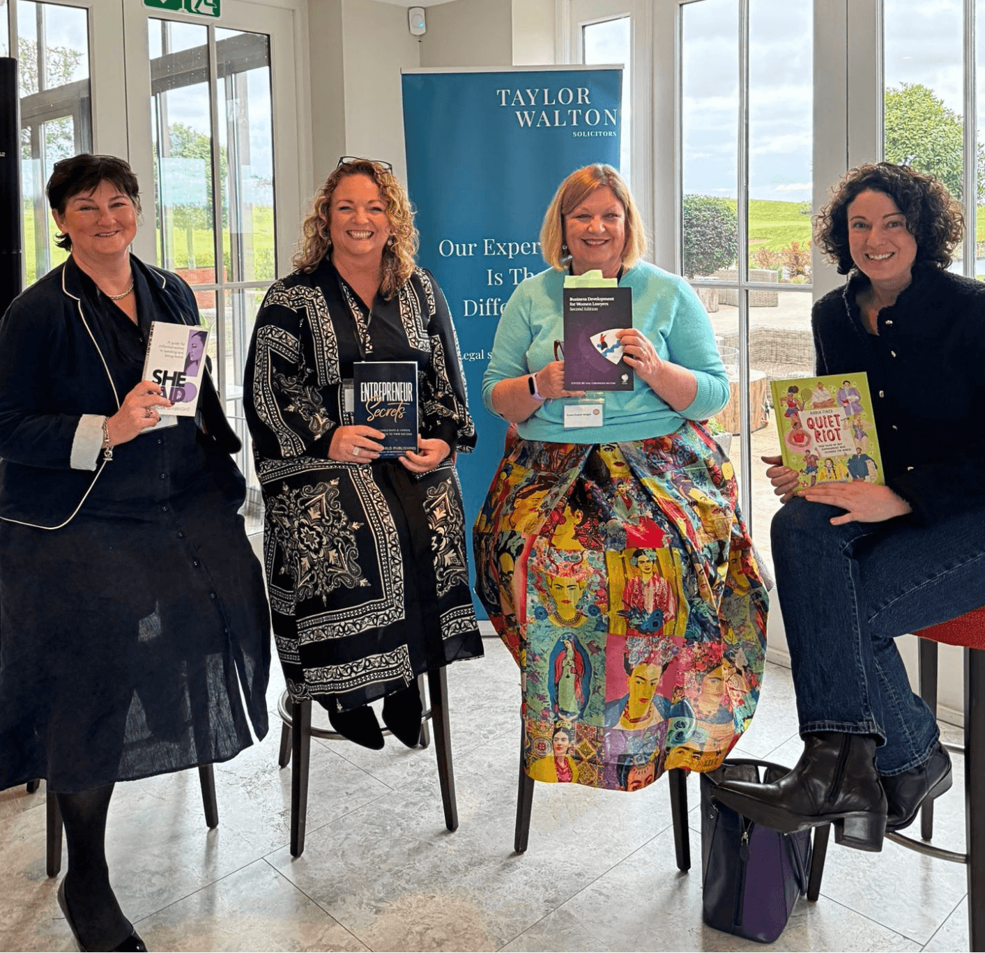 Picture of the four authors who attended our Women in Business: Author Spotlight event in March 2025