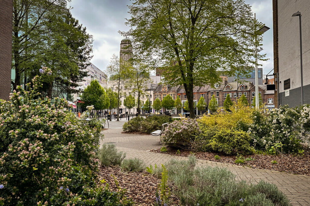 Greenery in St George's Square Luton